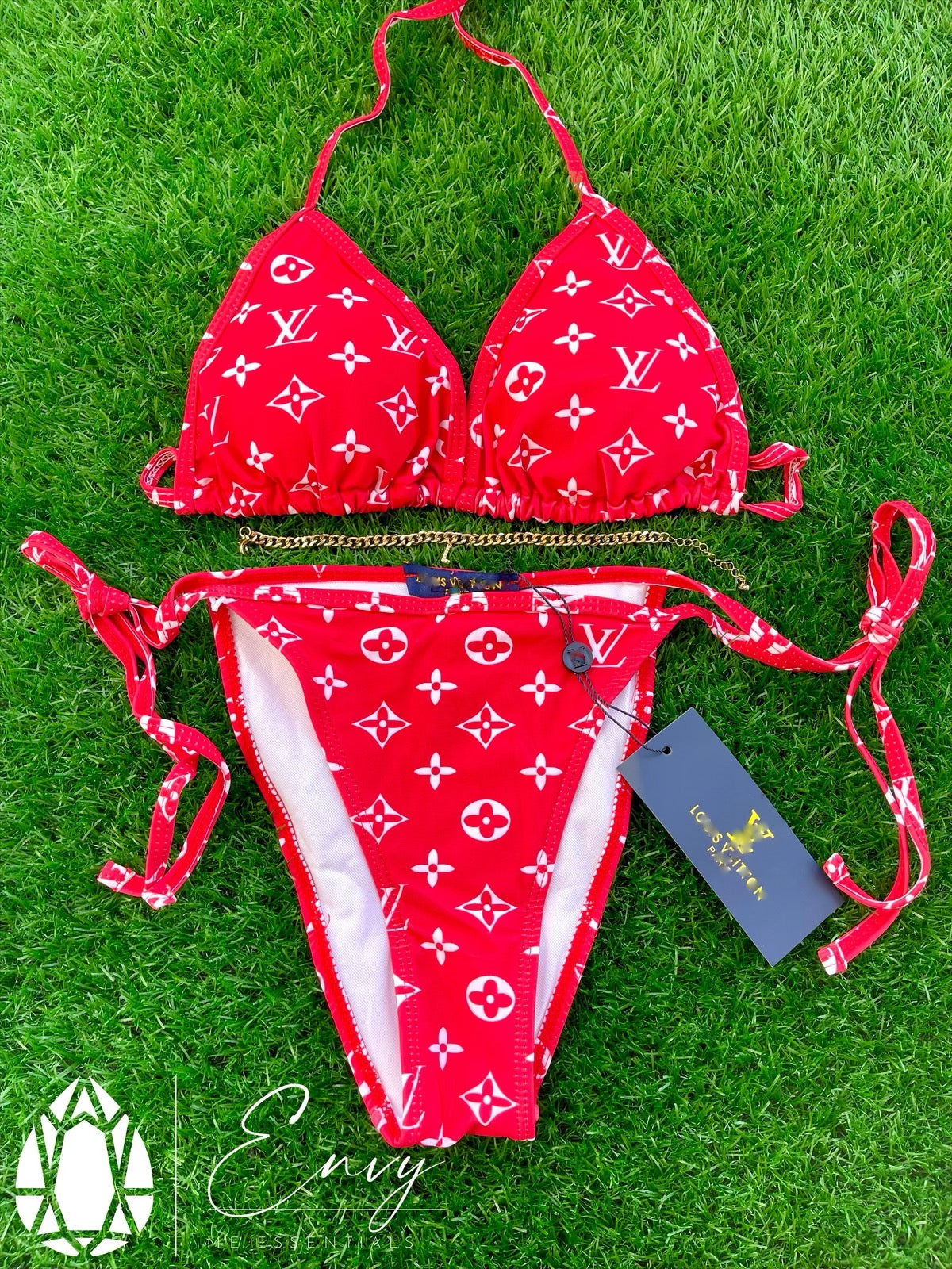Red LV Bikini – Luxe Lin Collection