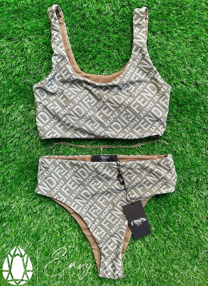 Olive FF Reversible Bikini