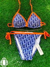 Load image into Gallery viewer, Orange &amp; Blue CD Bikini
