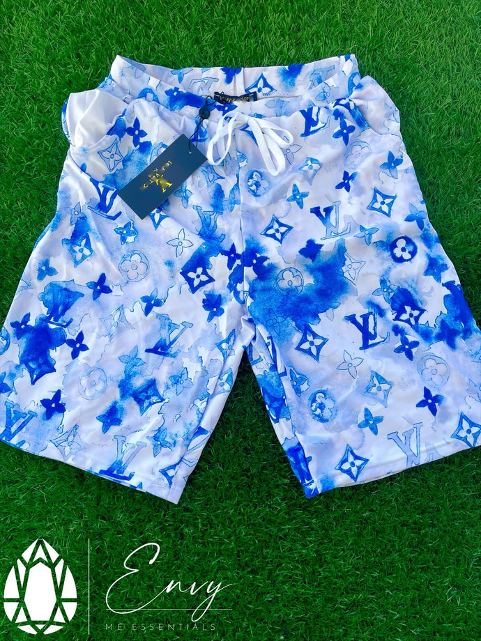Blue Watercolor LV Trunks