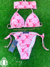 Load image into Gallery viewer, Hot Pink 3pc LV Bikini
