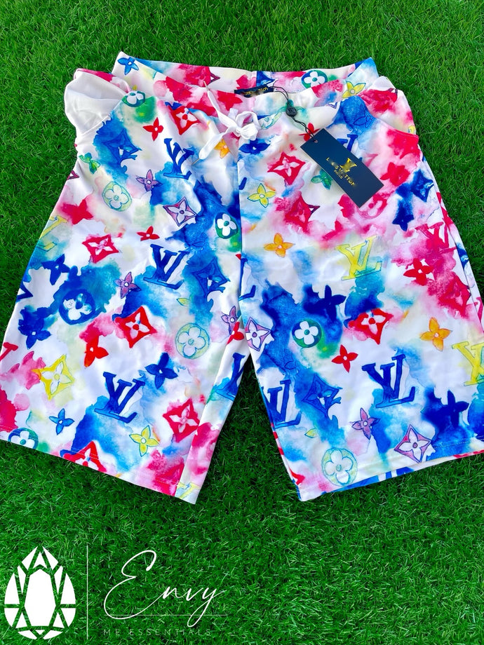 Rainbow Watercolor LV Trunks